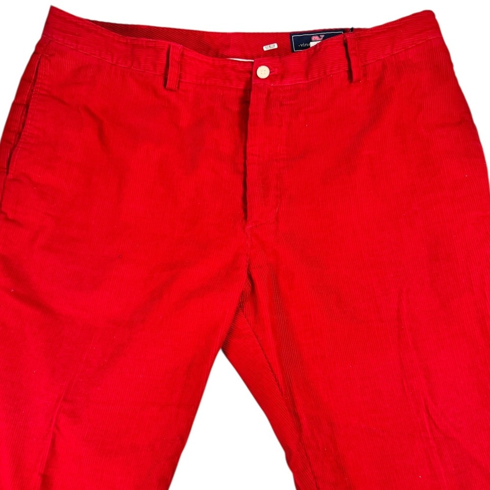 Vineyard Vines Men's Red Corduroy Pants